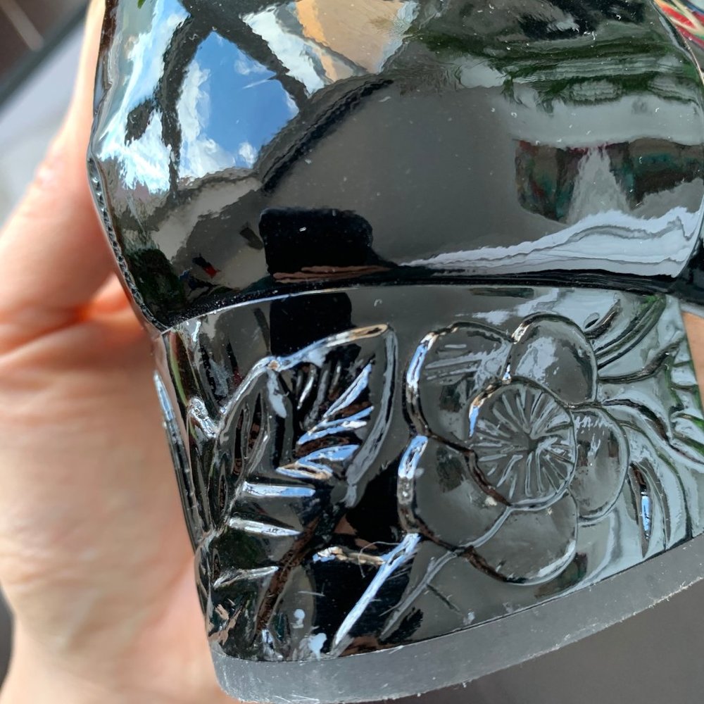 CHANEL Black Patent Leather Lace-Up Block Heel Boots - Picture 2 of 9